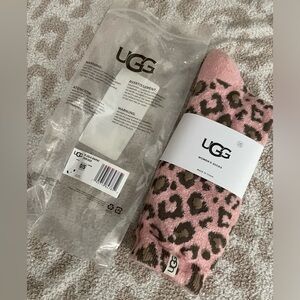 Leopard UGG socks